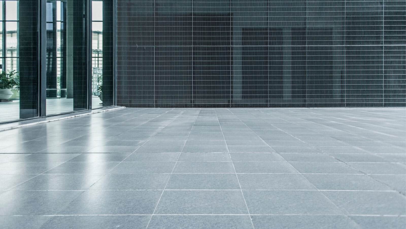 Contemporary tile flooring in a sleek commercial space.